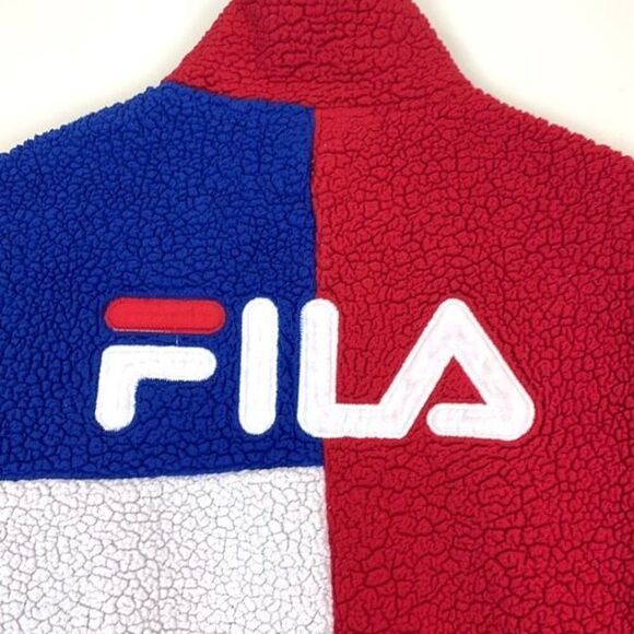 Fils X Uo Colorblock Sherpa Logo Jacket Mens Size Small - Picture 4 of 9